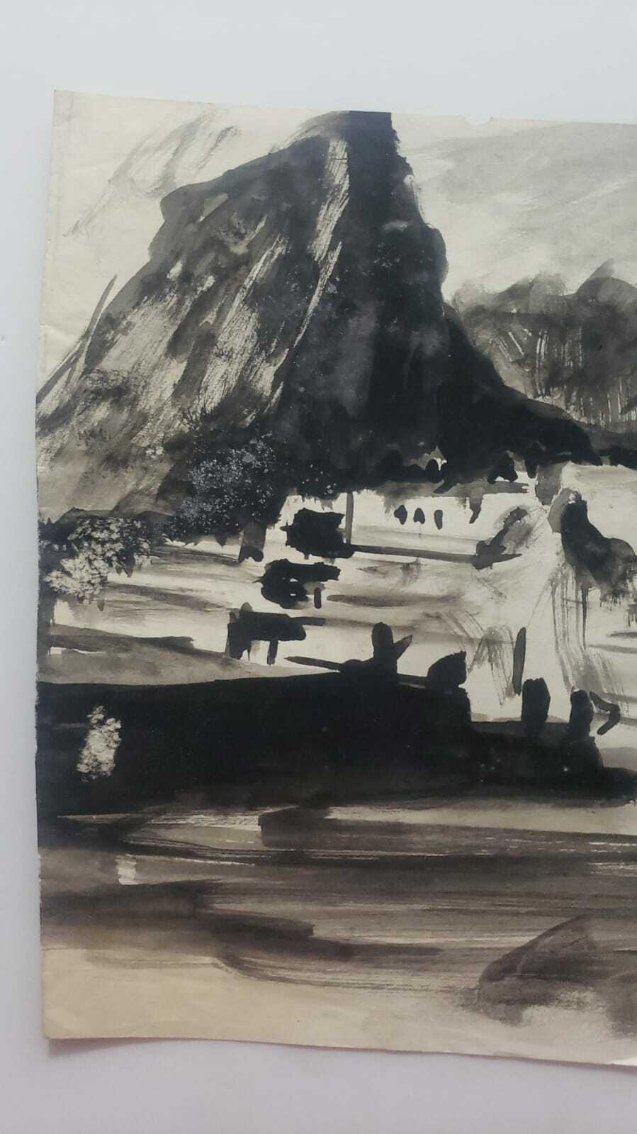 FINE Original 1965 J.Tessey / Signed / Antique Landscape Painting / Amazing 