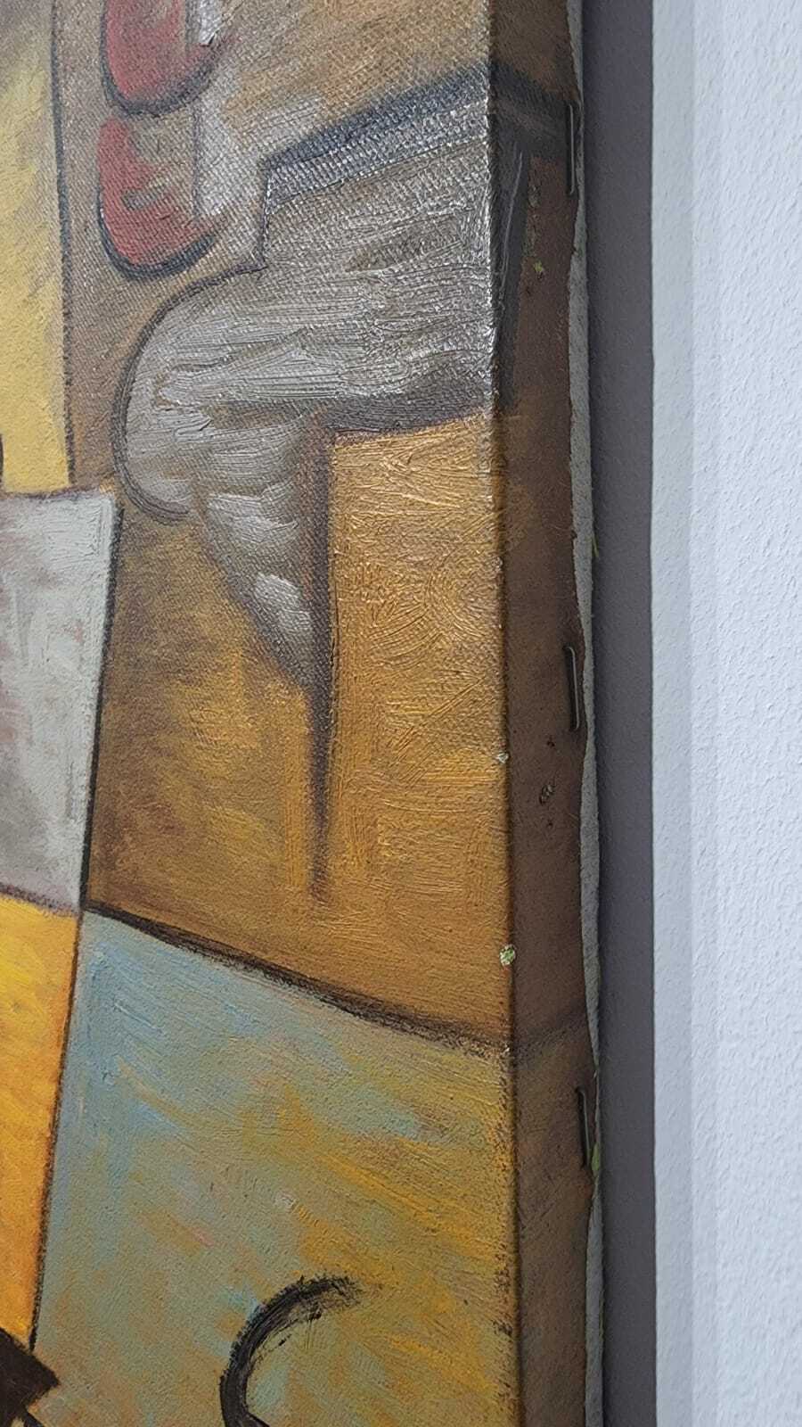 FINE Antique Oil Canvas Painting Cubism / "Style Of Pablo Picasso "IMPRESSIVE"