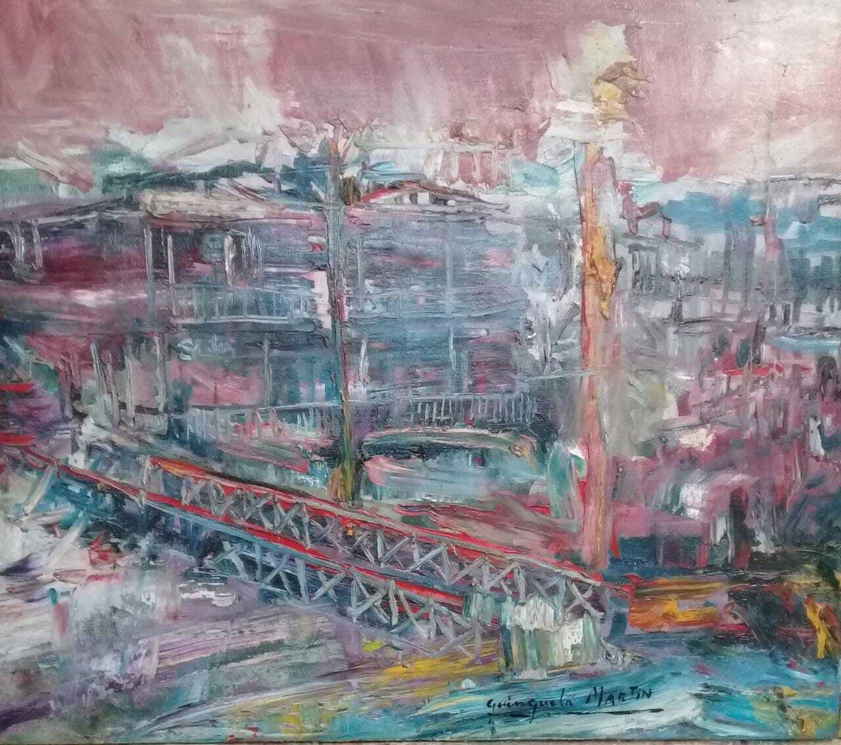Argentina Master "Quinquela Martin" - Oil Painting - Manner of