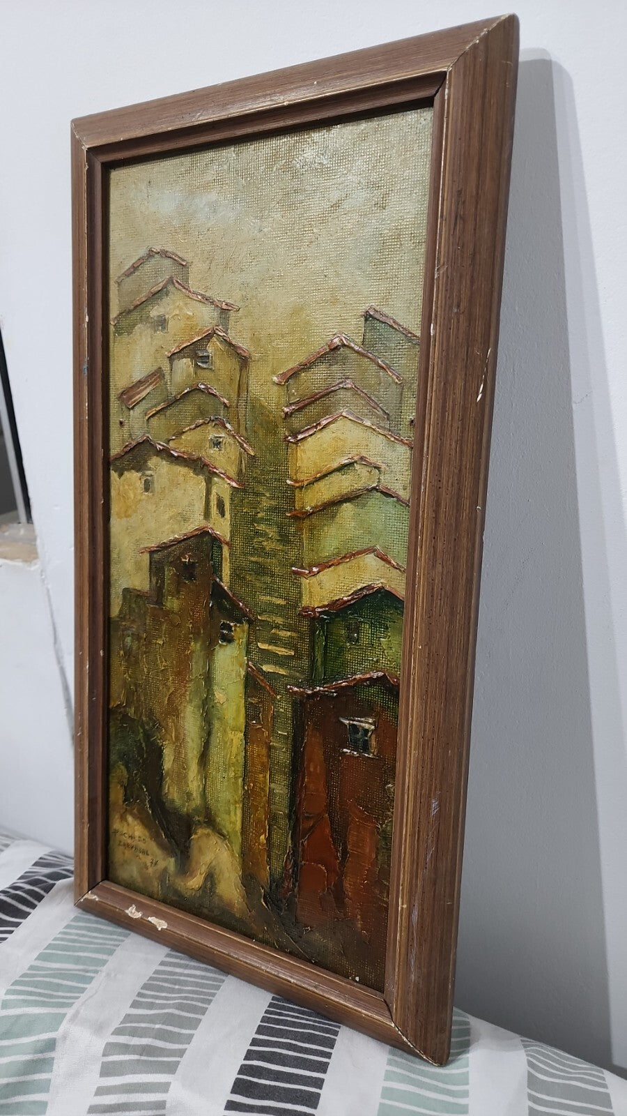FINE ART - LA PAZ, Bolivia - Pacheco Carvajal - Oil Painting - Signed 1970s 