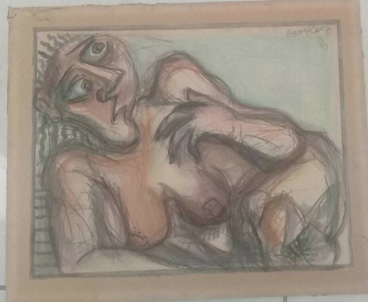 FINE Oil Painting Nude - David Herskovitz ( Américan Artist ) Paper Artwork