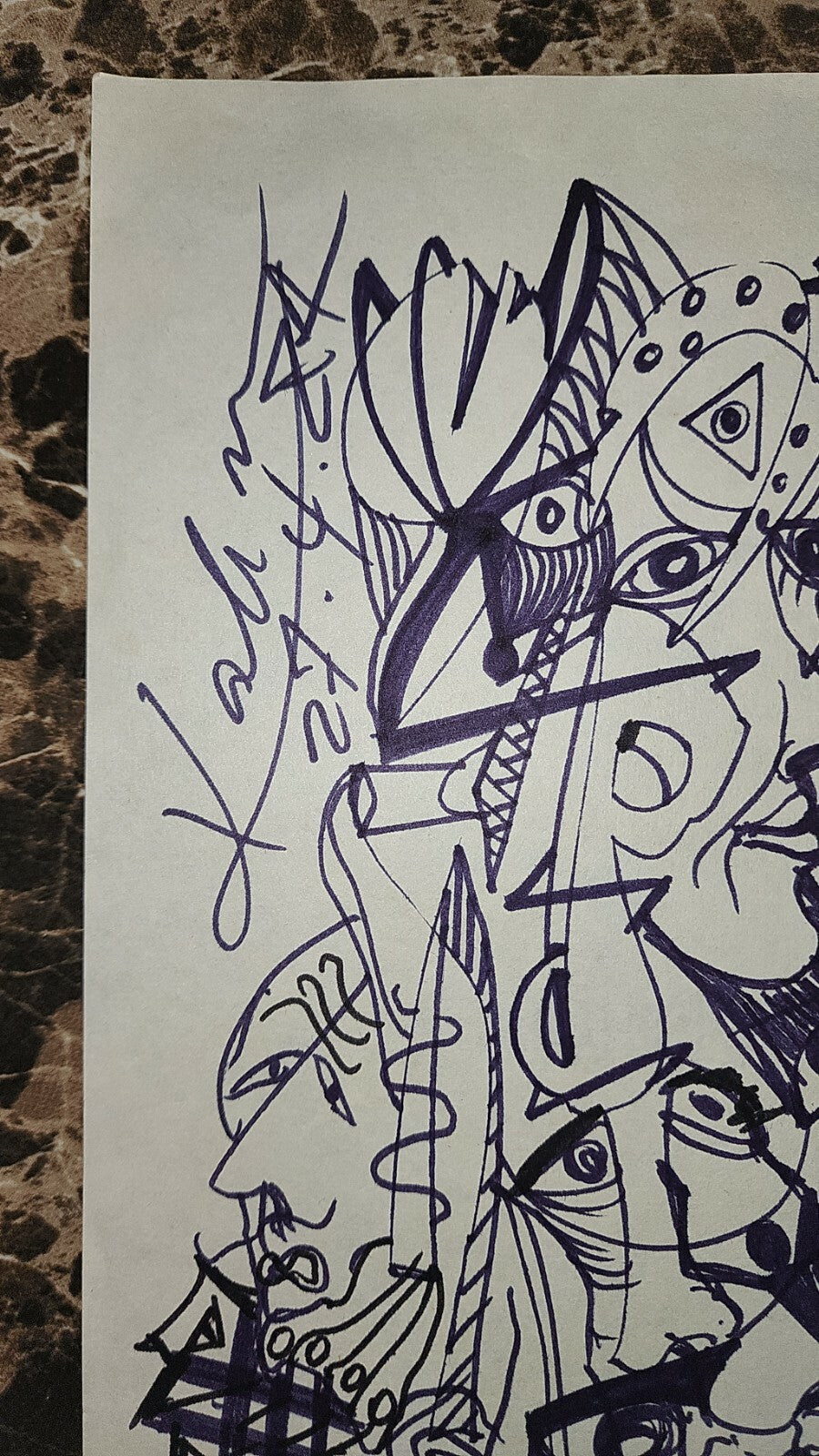 Wolf Kahn  / Ink on cardboard / Dated 1984