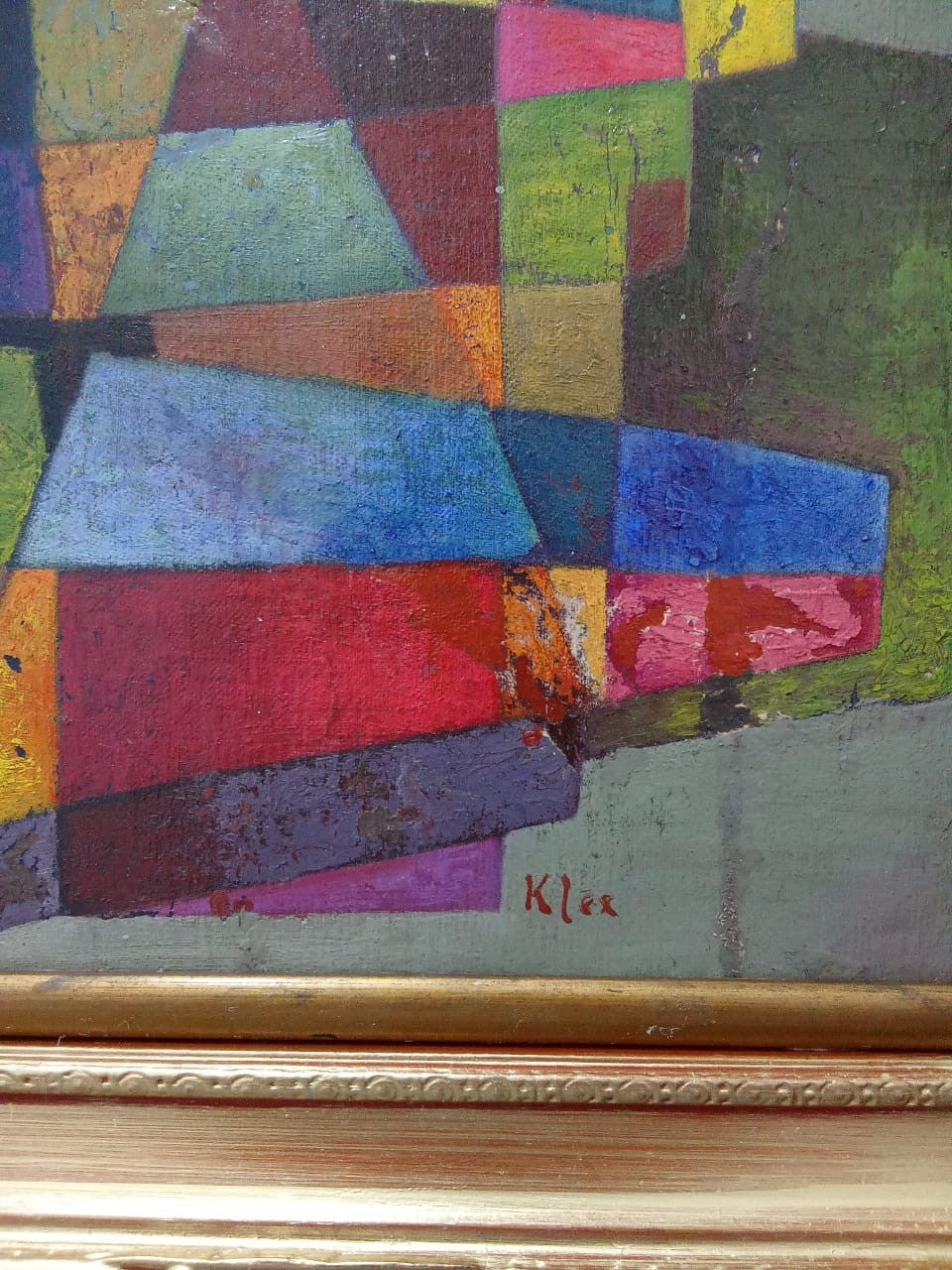 AFTER PAUL KLEE- Oil Canvas Painting / Contemporary / Signed