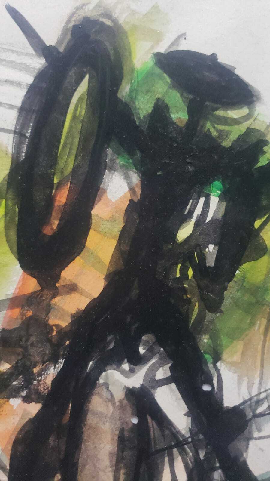 FINE ART: Salvador Dalí - Rare Quichotte « Moulins à vent » / Watery Technique 