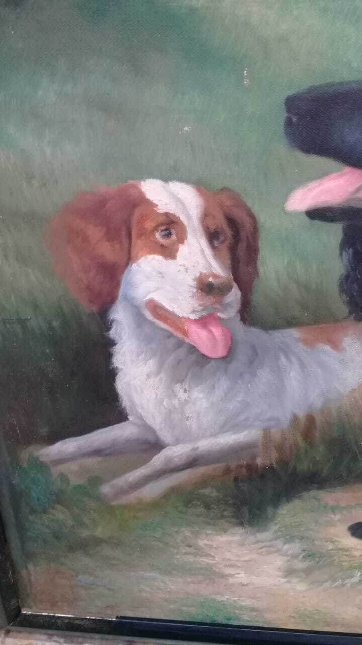 Contemporary "Cocker Spaniel" Extraordinary Oil Painting