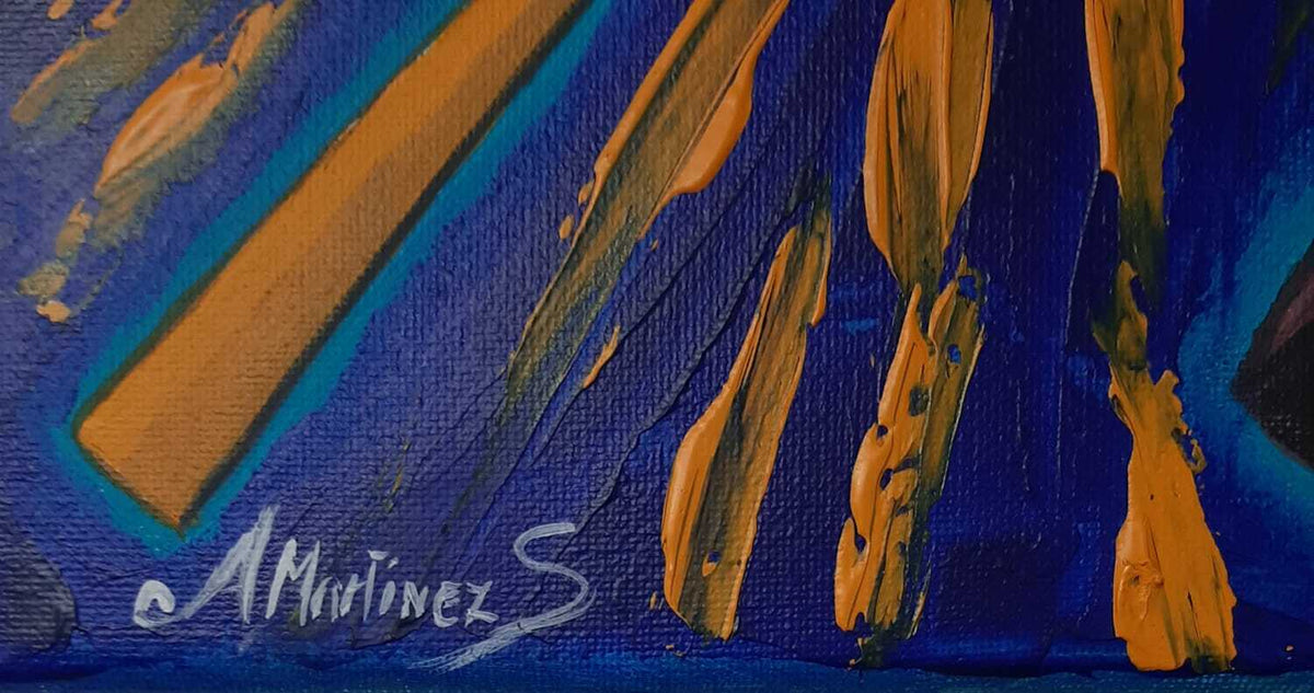 A.Martinez - OIL ON CANVAS PAINTING / ABSTRACT / FINE ART