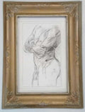 Luis Caballero - Drawing carbon Gay Nude / Signed - Contemporary Art
