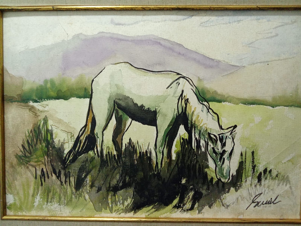 Indian Master Painter: Sunil Das (1939-2015)  - Ink & Watercolor painting