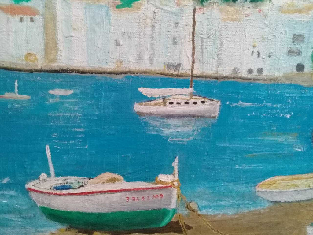 Antique Oil Painting signed: LL.Forns / Very rare landscape / Provenance