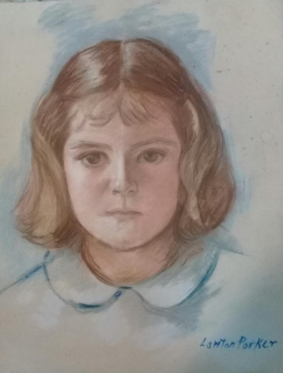 Fine Art - Pastel Portrait - Lawton Parker / Signed / Unique / children