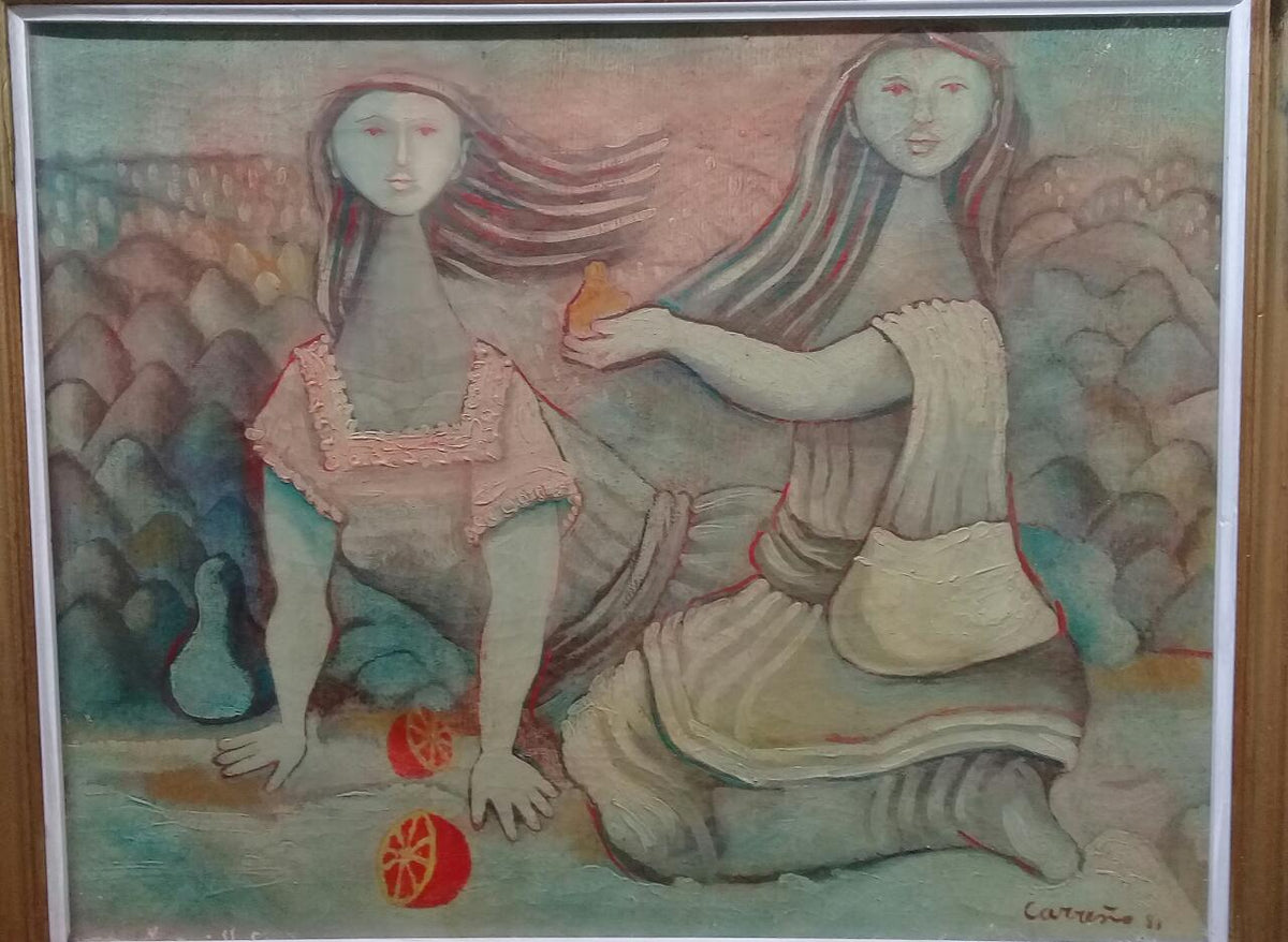 Mario Carreño Vintage Oil Canvas Painting - "Manner of "Cuban-Chilean