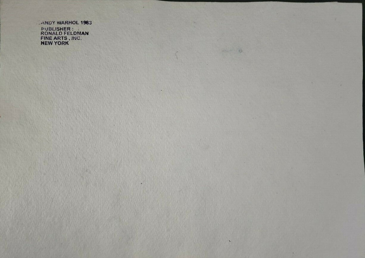 Américan POP MASTER ANDY WARHOL  - Silkscreen painted , Stamp Reverse. AMAZING 