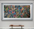 After Jean DUBUFFETE / Oil Canvas painting / Abstract expressionism