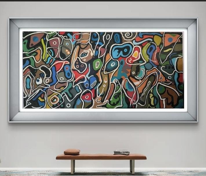 After Jean DUBUFFETE / Oil Canvas painting / Abstract expressionism