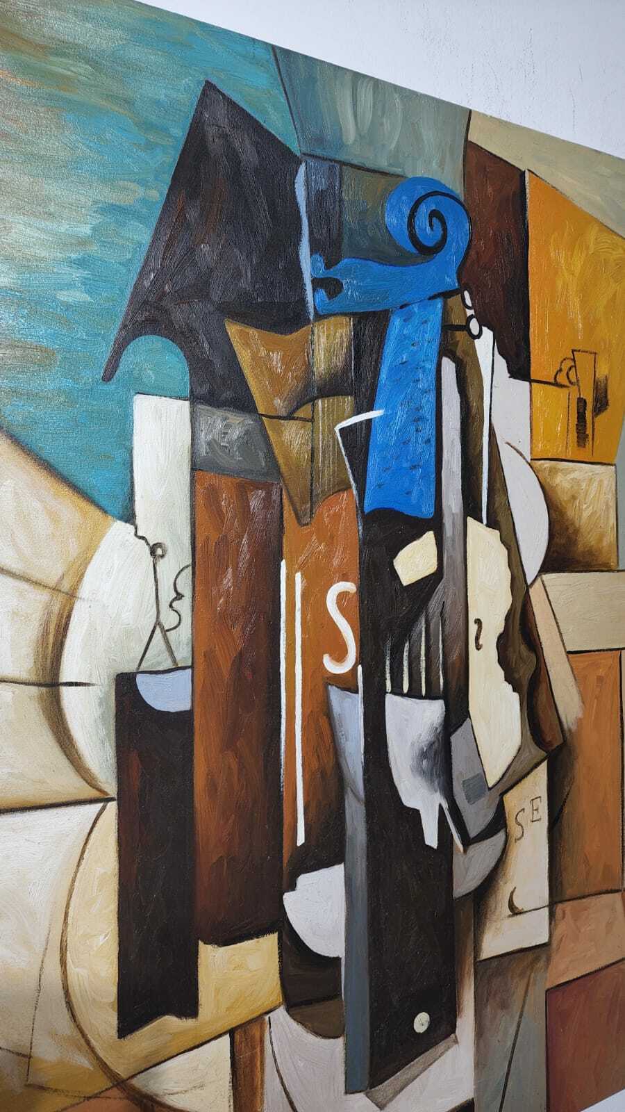 "Style of " Cubist Master Picasso - Vintage Oil Canvas Painting