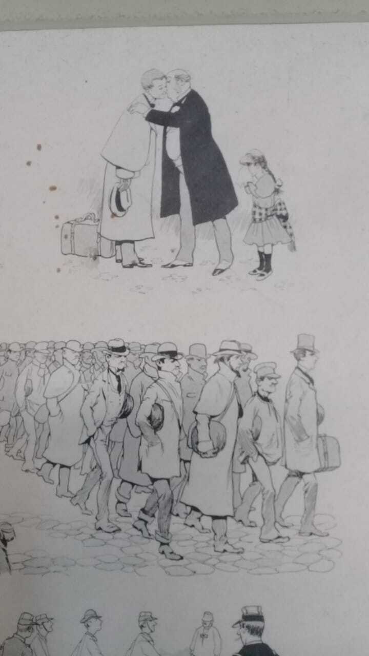 ORIGINAL Ink Cardboard by QUINO - Argentine Cartoonist / Unique Piece