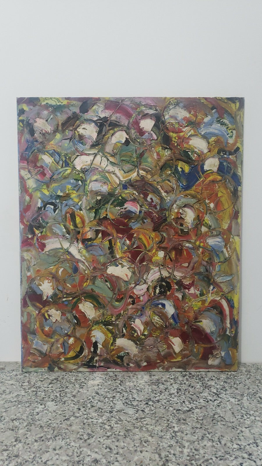"AFTER RIOPELLE" Antique Oil Canvas Painting / Abstract expressionism / AMAZING