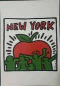 KEITH HARING 1989 - NEW YORK Artwork / Signed & Stamp / Amazing / RARE