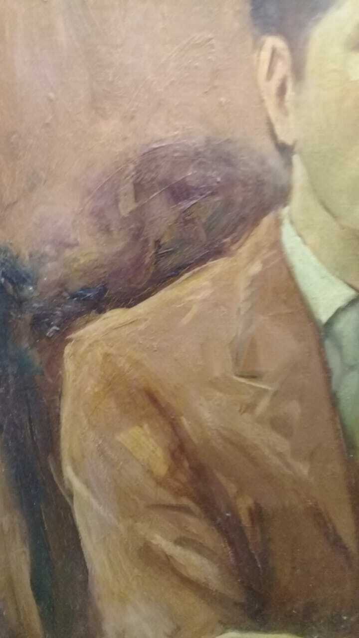 FINE Antique Master Painter Signed 1958 - Amazing Portrait / Oil Canvas Painting