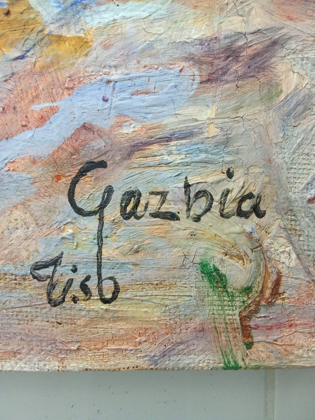 Amazing Contemporary Oil Canvas Painting "Still Life" Attributed Gazbia Sirry