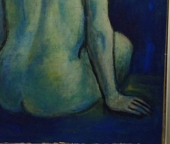 Pablo Picasso - Vintage Style Oil canvas painting / Signed / Blue Epoc