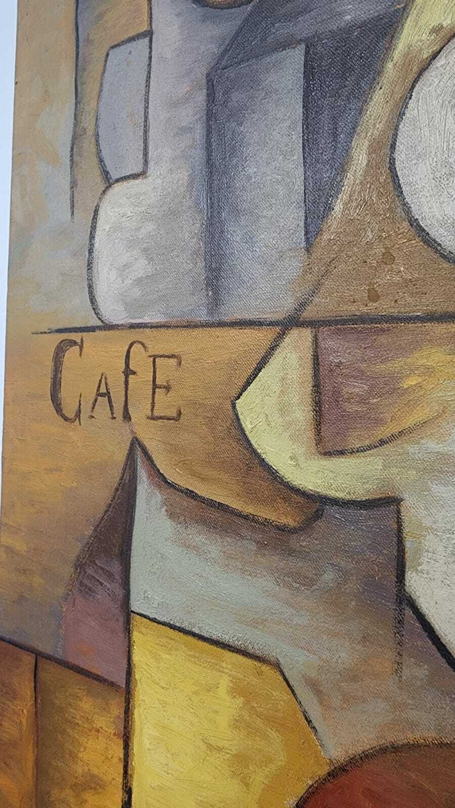 FINE Antique Oil Canvas Painting Cubism / "Style Of Pablo Picasso "IMPRESSIVE"