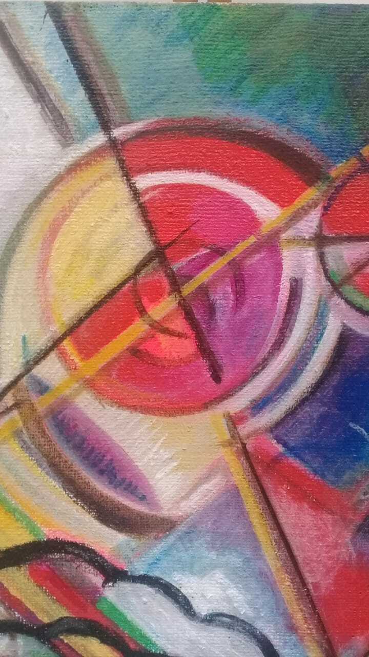 Wassily Kandinsky - Vintage Oil canvas Painting - Russian Style / Manner of