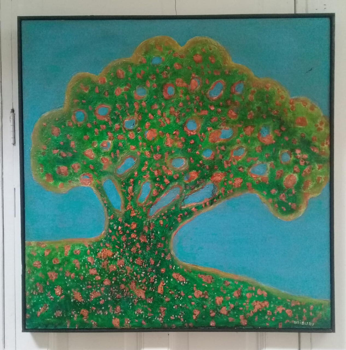 NICOLAS GARCIA URIBURU - Contemporary  Oil Canvas "Ombú"