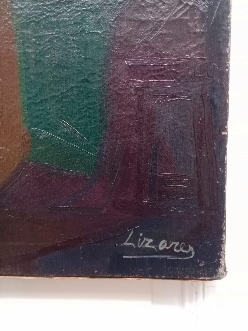 Fine Cubist "Luis Lizares" Oil Canvas Painting 1970