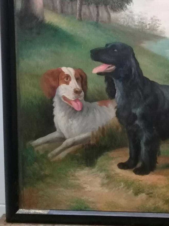 Contemporary "Cocker Spaniel" Extraordinary Oil Painting