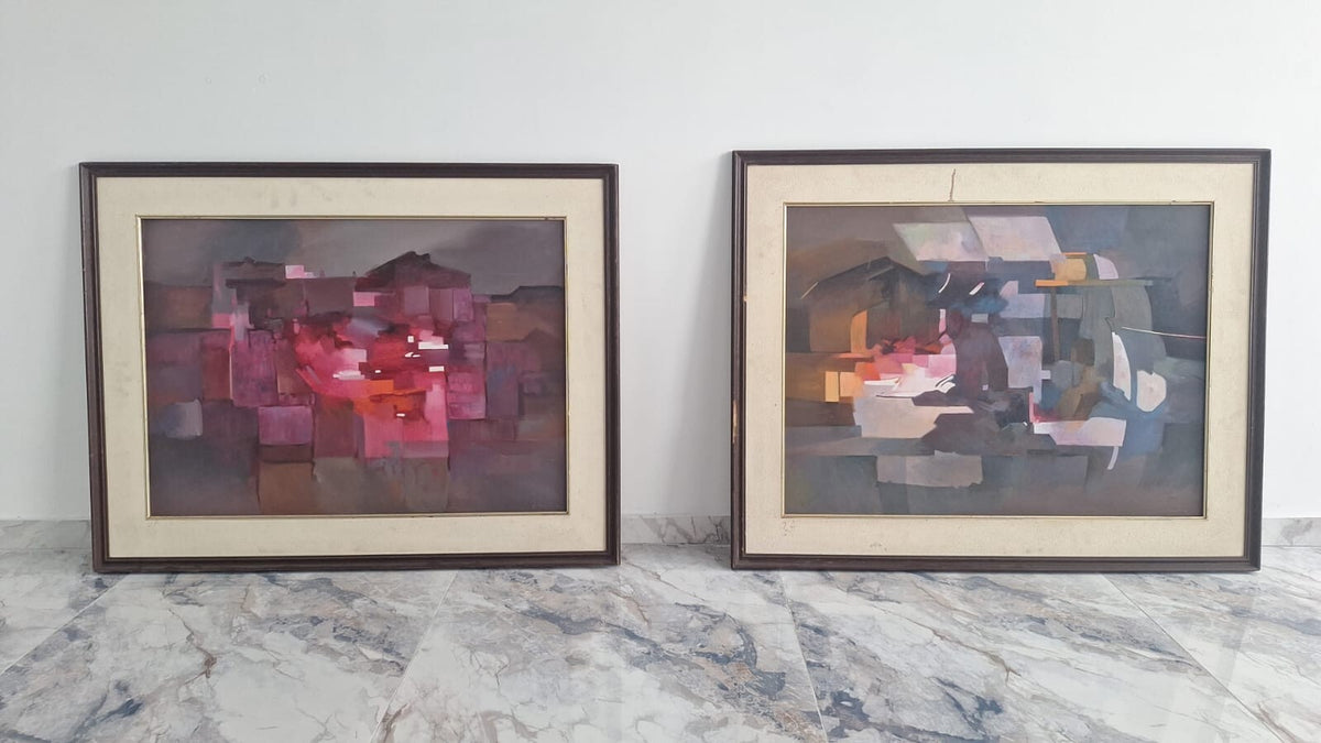 Contemporay Oil Canvas painting  / Signed by the artist