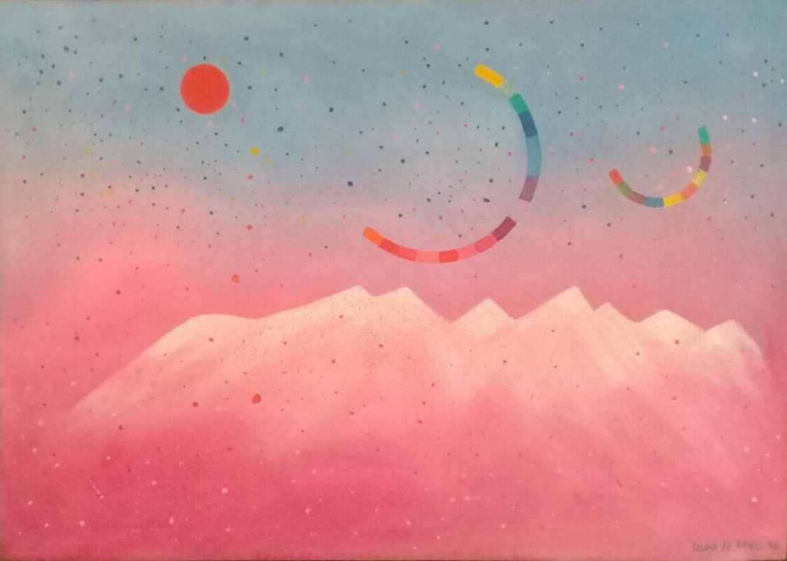 Seund Ja Rhee 1992 - Oil canvas painting / Manner Of / COA