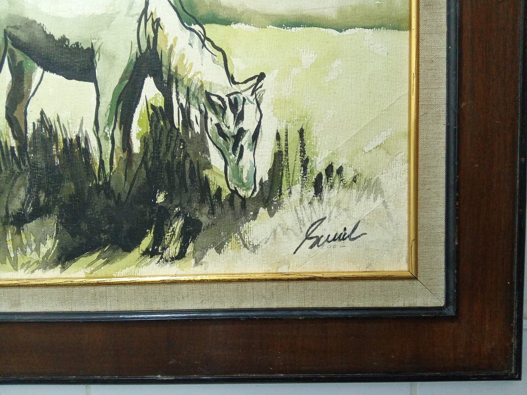 Indian Master Painter: Sunil Das (1939-2015)  - Ink & Watercolor painting