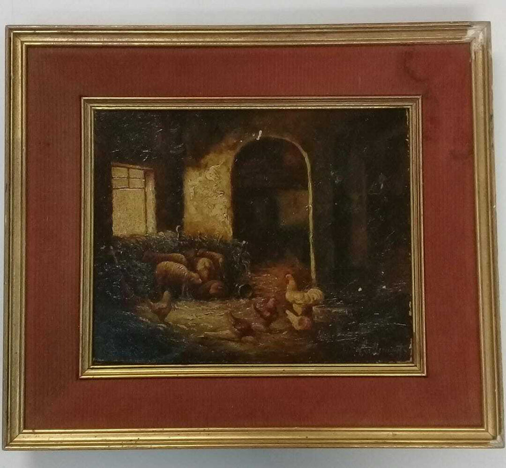 Fine Art: Claude GUILLEMINET - Scènes de basse-cour / Huile sur Toile 