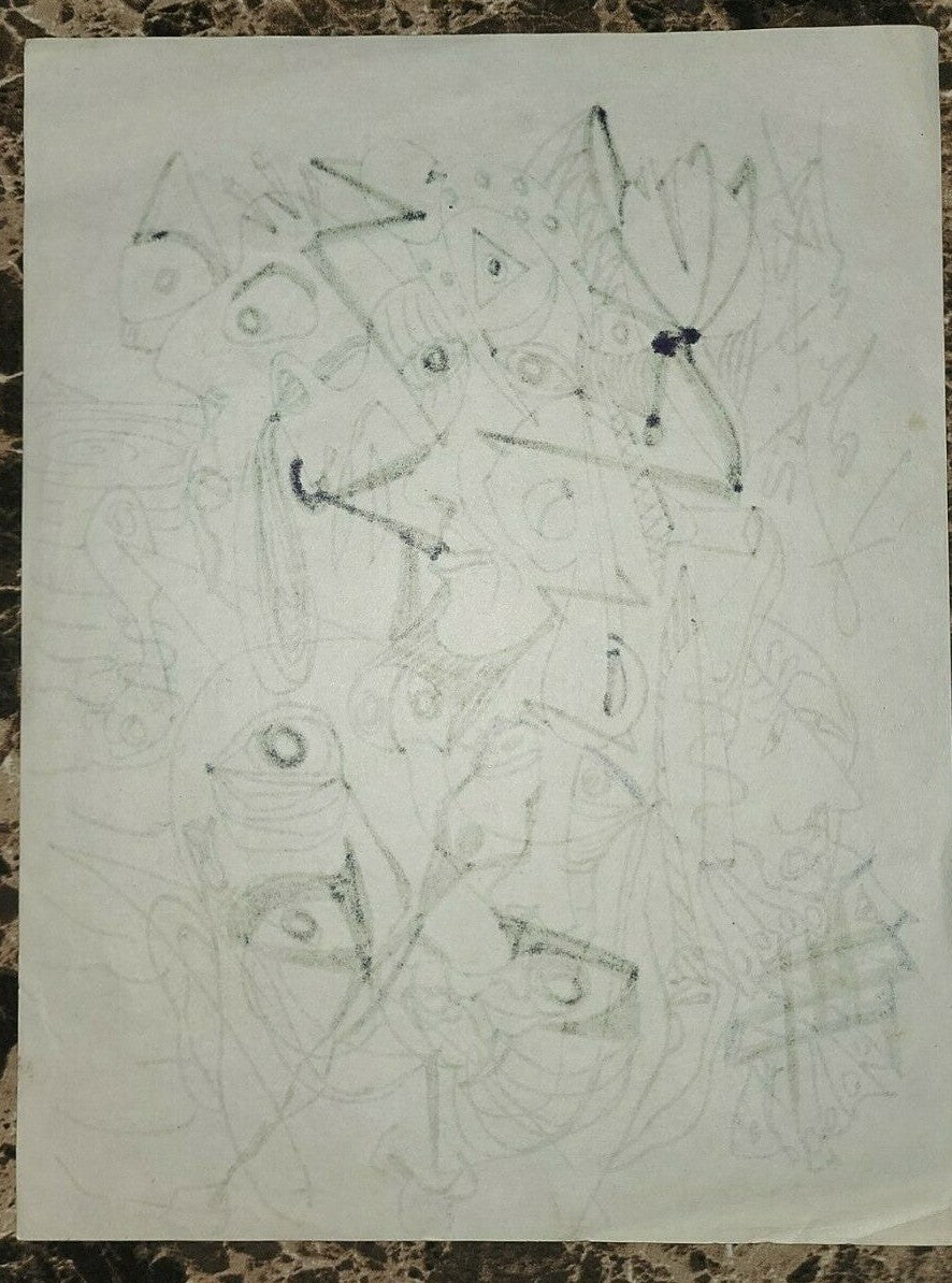 Wolf Kahn  / Ink on cardboard / Dated 1984
