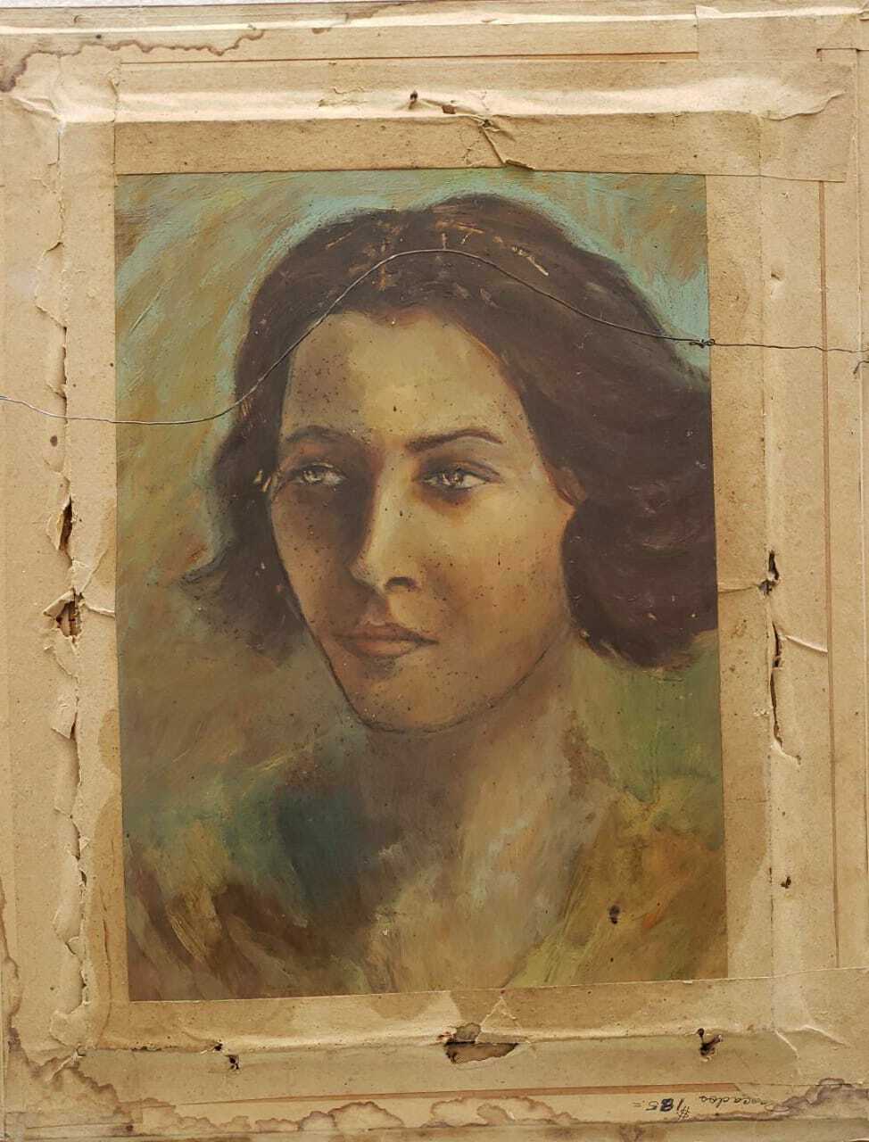 FINE Rare Painted & Verso / MARTHA / Expressionism Portrait - Nude Figure