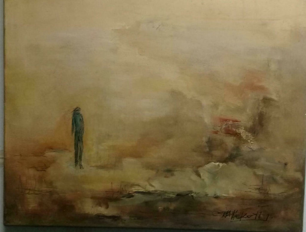 Original Arturo Kubota - Surrealism Oil painting Peruvian Master / Contemporary