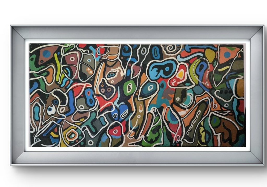 After Jean DUBUFFETE / Oil Canvas painting / Abstract expressionism