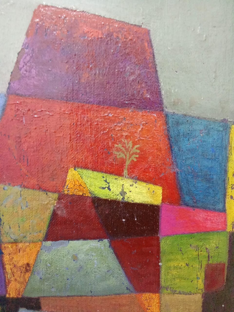 AFTER PAUL KLEE- Oil Canvas Painting / Contemporary / Signed