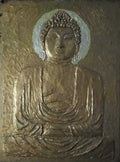 Fine Amazing Orientalism Buddha Artwork Painting 1920s / Rare Piece / Antique