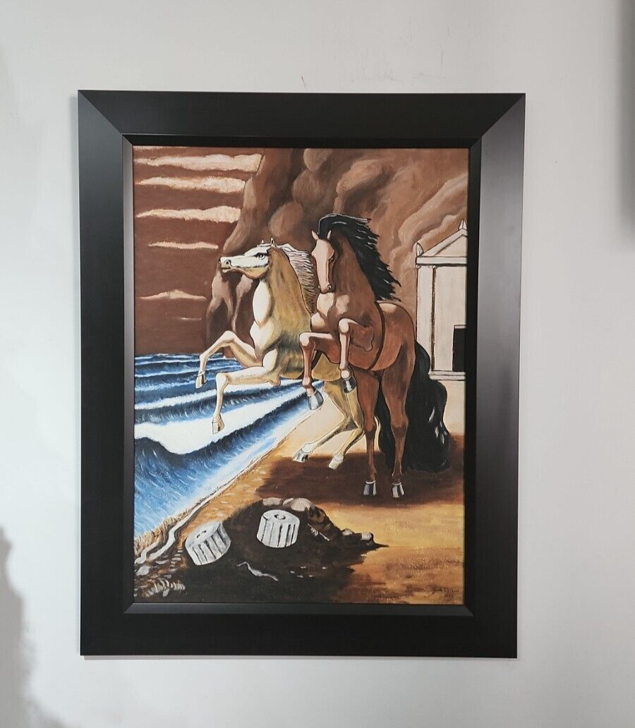 MANNER OF Giorgio DE CHIRICO - Oil on Cardboard