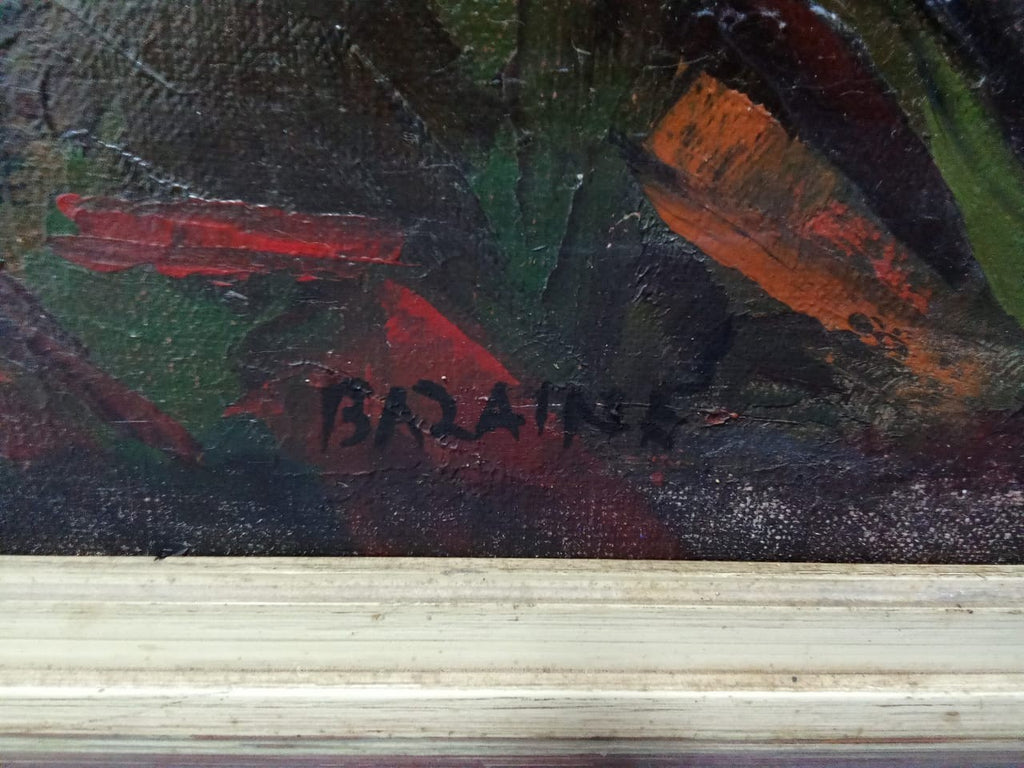 Jean René Bazaine (French, 1904–2001) Oil Canvas Painting / Unique Piece