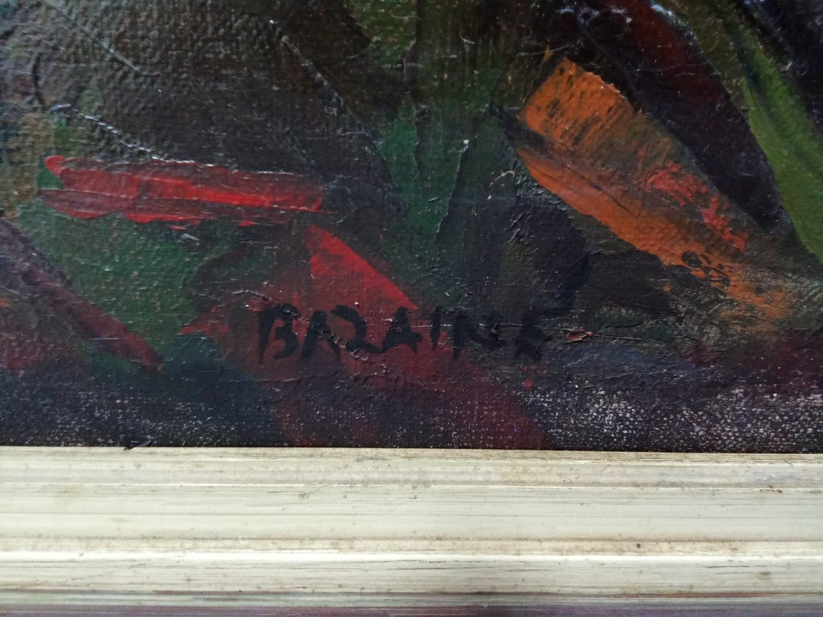 Jean René Bazaine (French, 1904–2001) Oil Canvas Painting / Unique Piece
