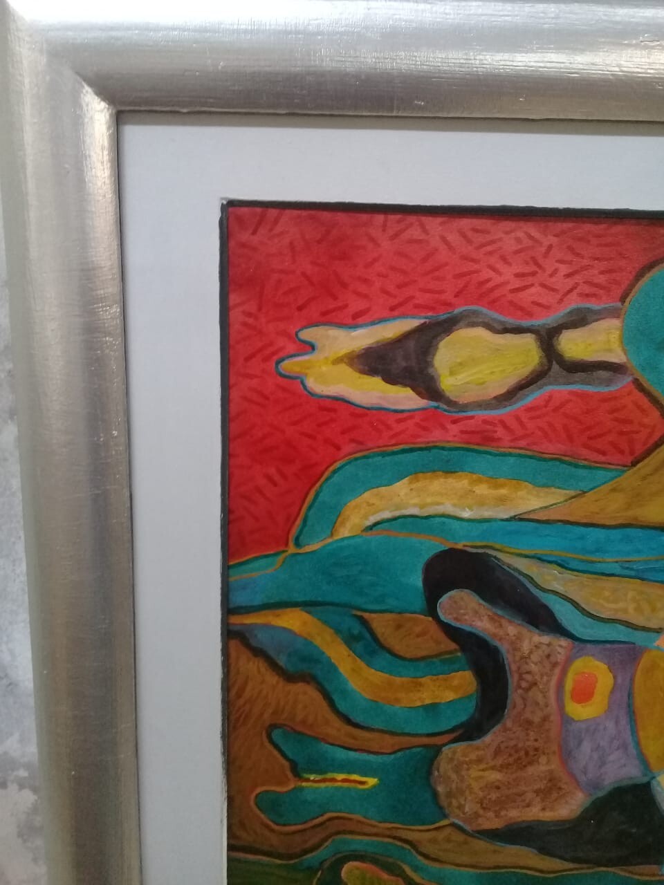 APU‑RIMAK – “Bañistas” – Original Oil on Canvas – 1970s Peruvian Modern Art