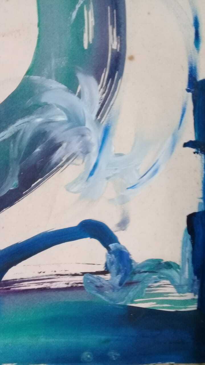 UNIQUE Style of David Alfaro Siqueiros / Antique oil on cardboard painting 