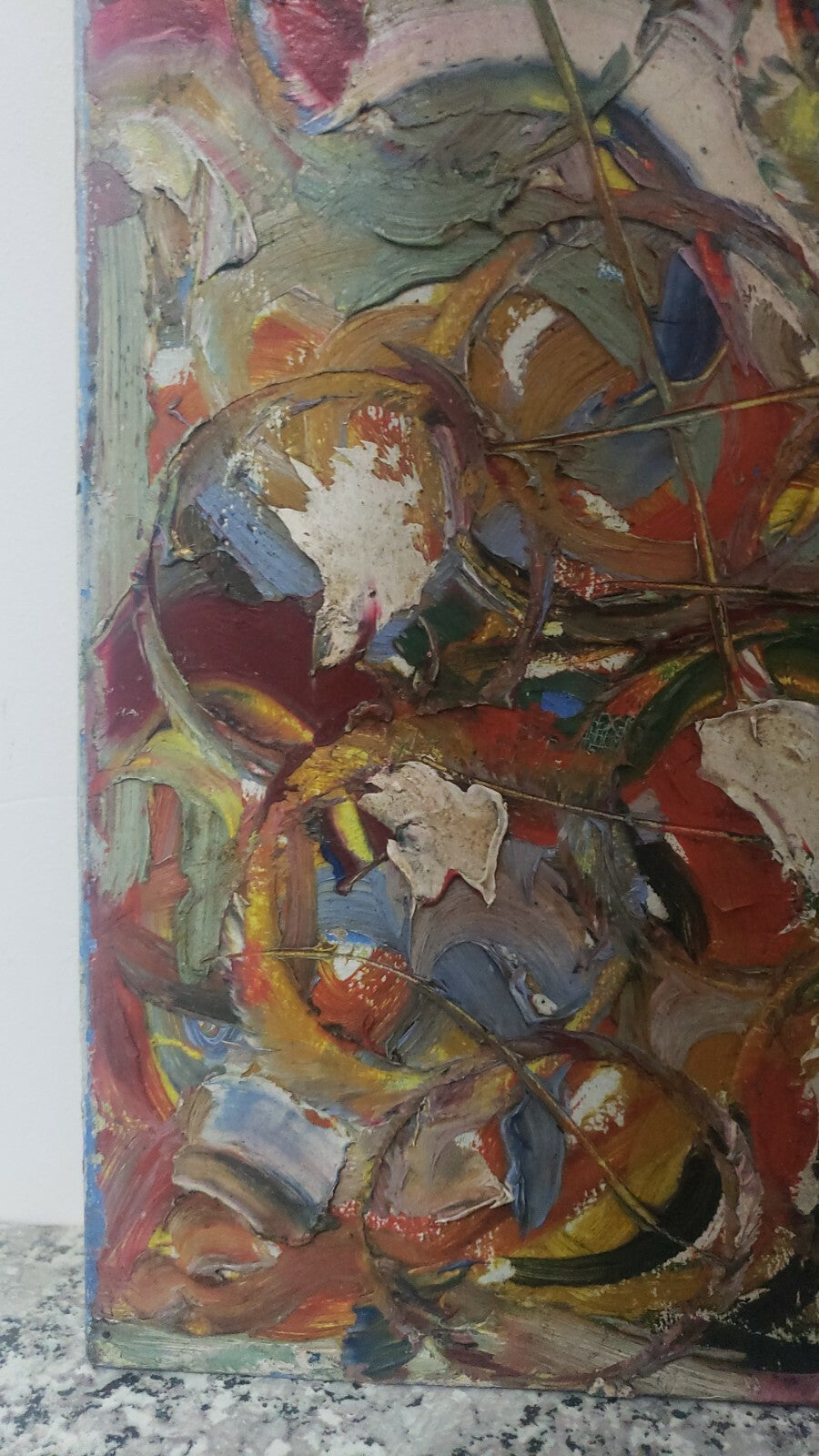 "AFTER RIOPELLE" Antique Oil Canvas Painting / Abstract expressionism / AMAZING