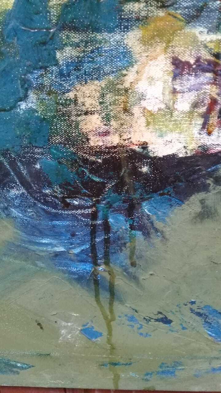 ORIGINAL: Dupliy Sergey - Antique Oil Canvas painting / Amazing Composition 