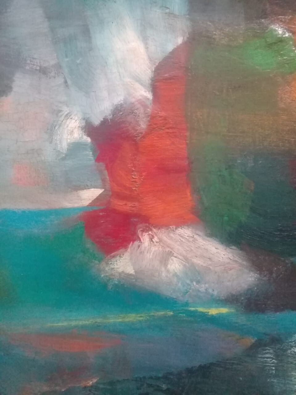 Alberto Dávila Zavala (1912 - 1988) "La Espera" Oil canvas