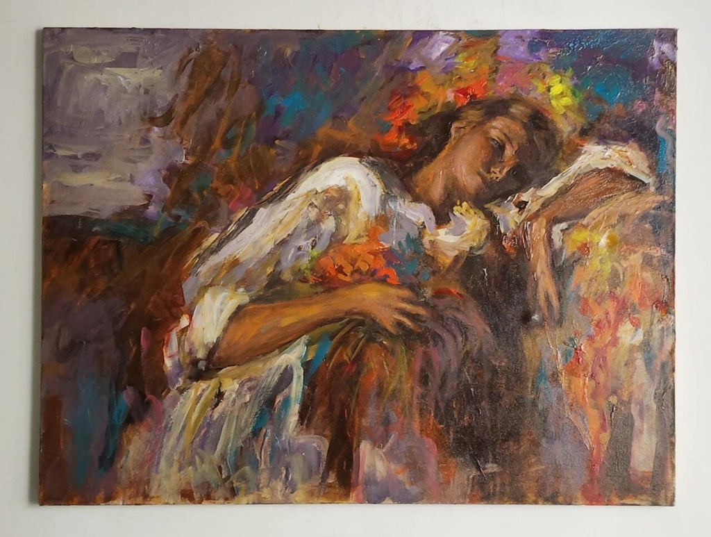 FINEART Oil Painting Canvas / Expressionism / Unsigned / 70's / Unique