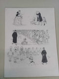 ORIGINAL Ink Cardboard by QUINO - Argentine Cartoonist / Unique Piece
